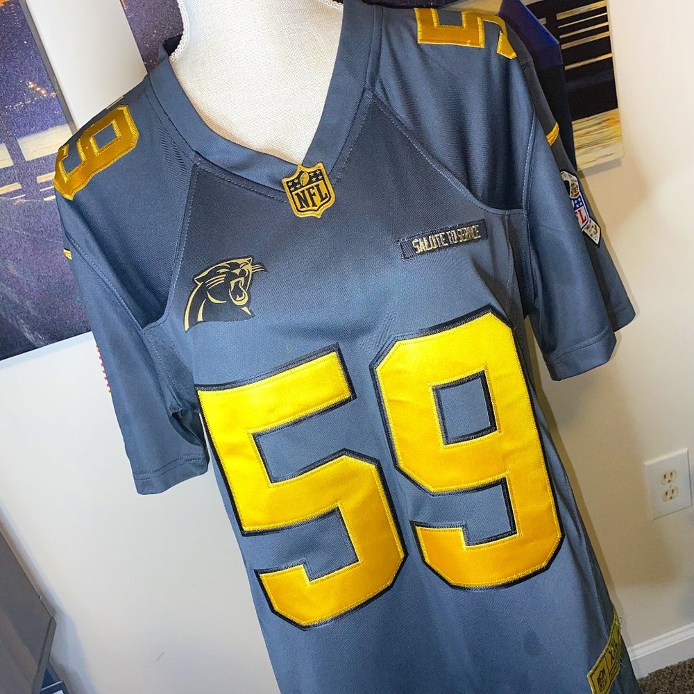 NFL XXL SuperBowl Carolina Panthers Kuechly 59 Salute to Service Football Jersey